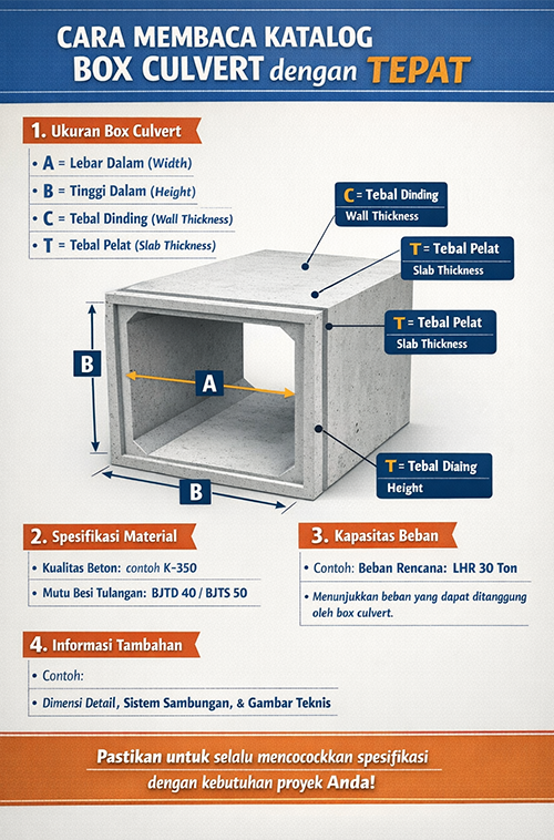 cara membaca katalog box culvert