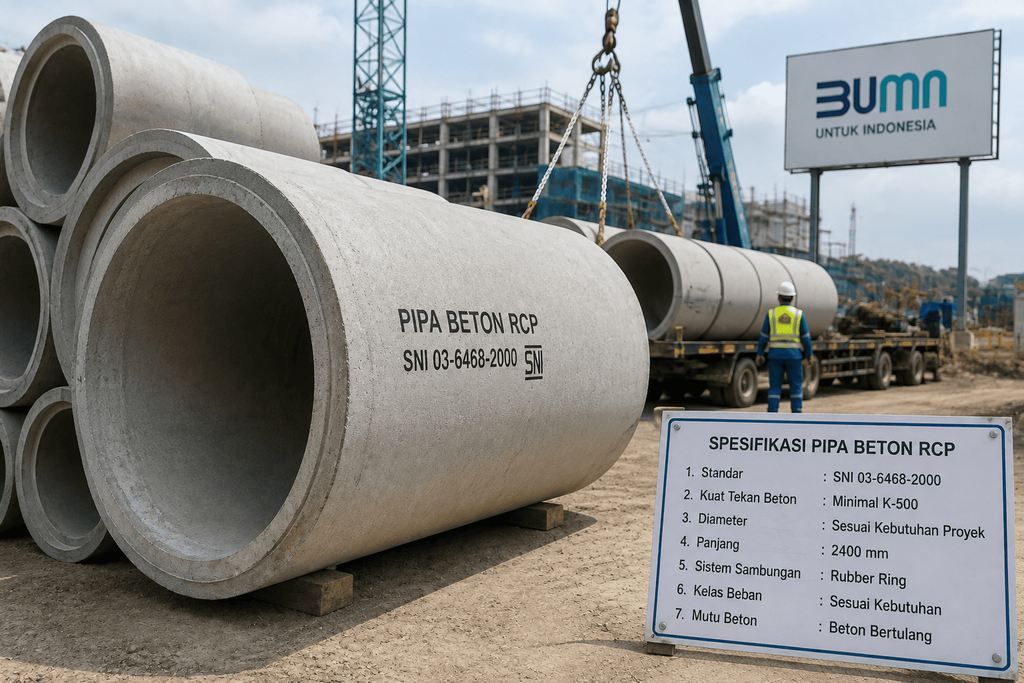 Pipa beton RCP untuk proyek BUMN