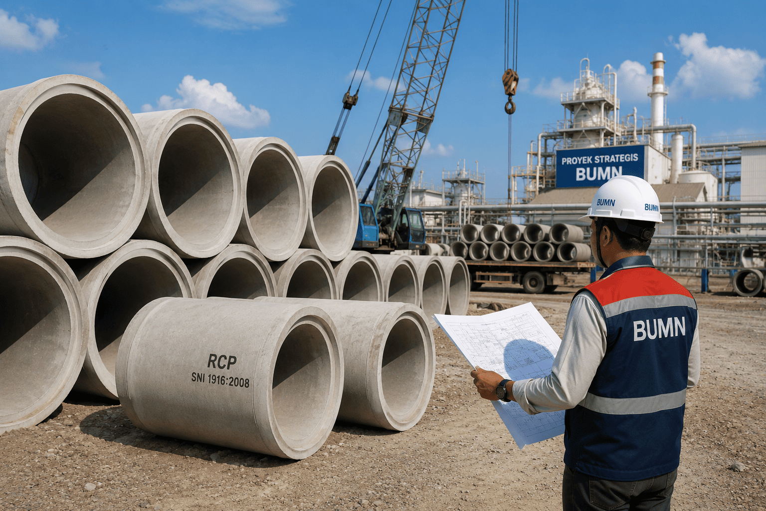 Pipa beton RCP untuk proyek BUMN