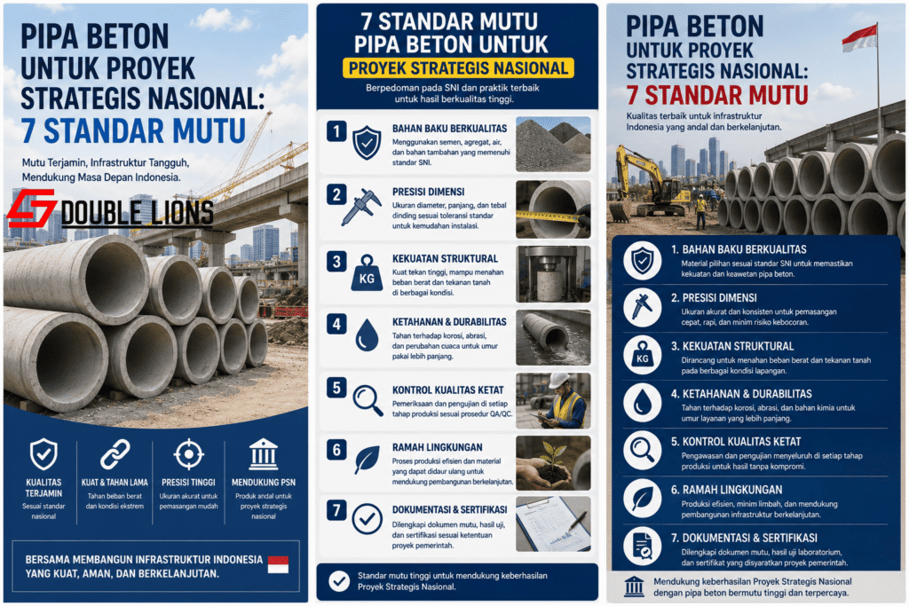 Pipa beton untuk Proyek Strategis Nasional