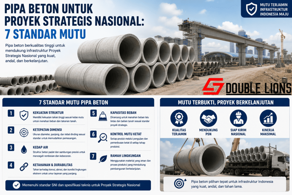 Pipa beton untuk Proyek Strategis Nasional