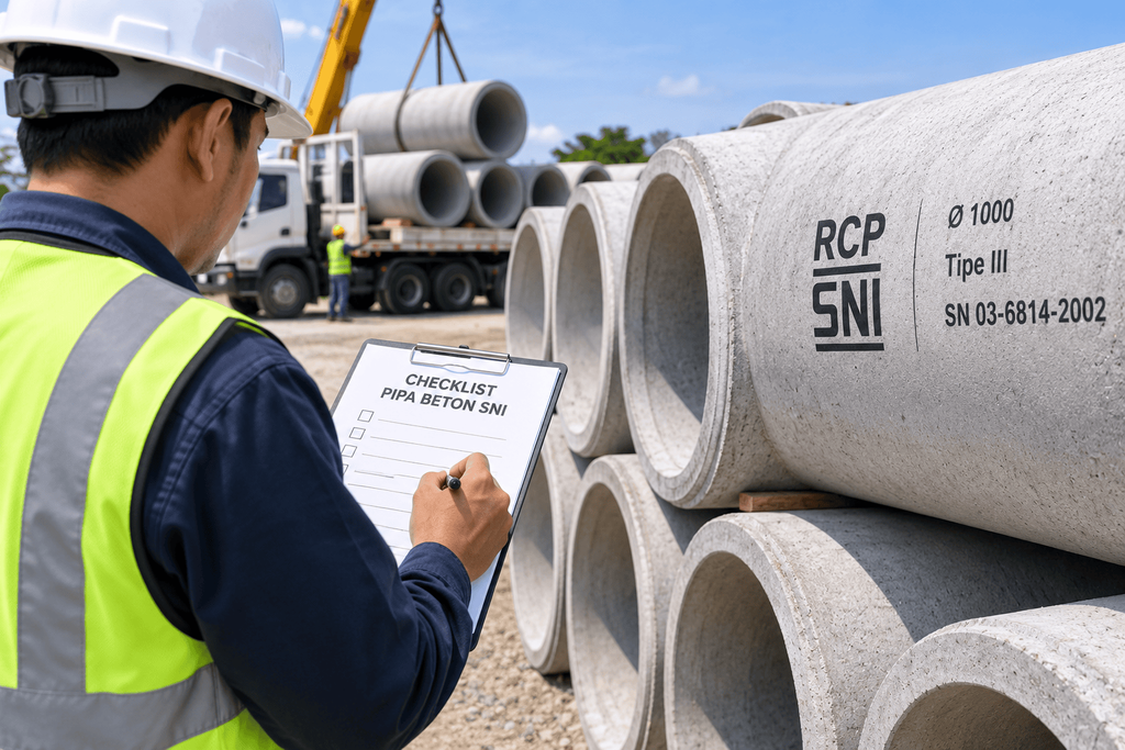 pemeriksaan pipa beton