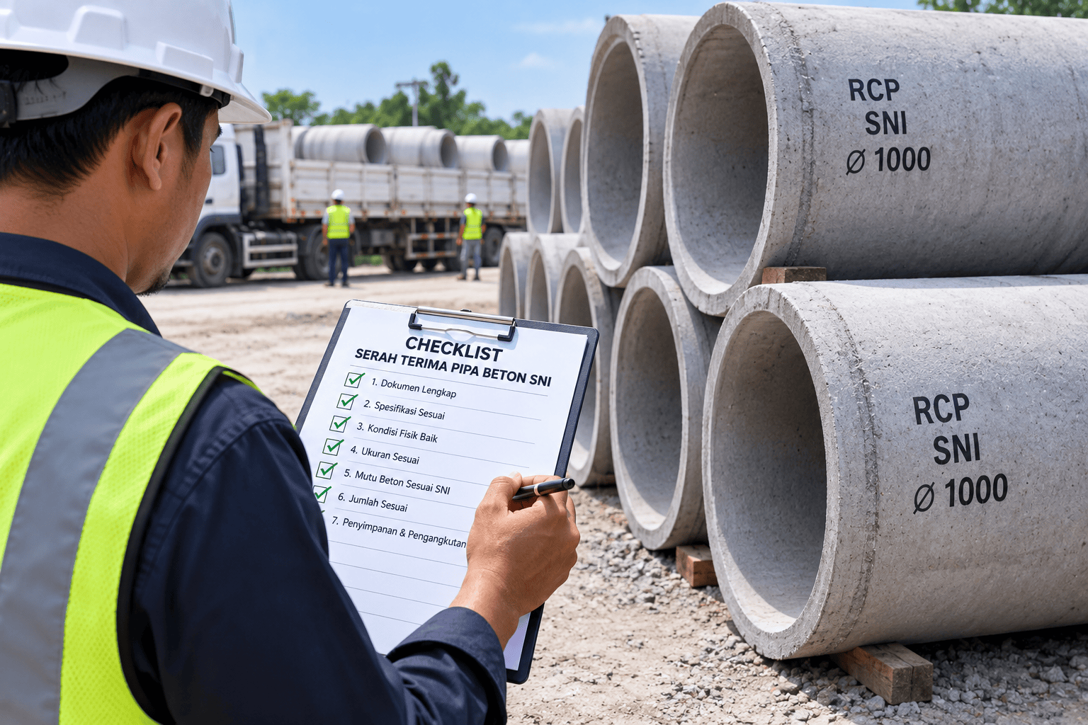 pemeriksaan pipa beton